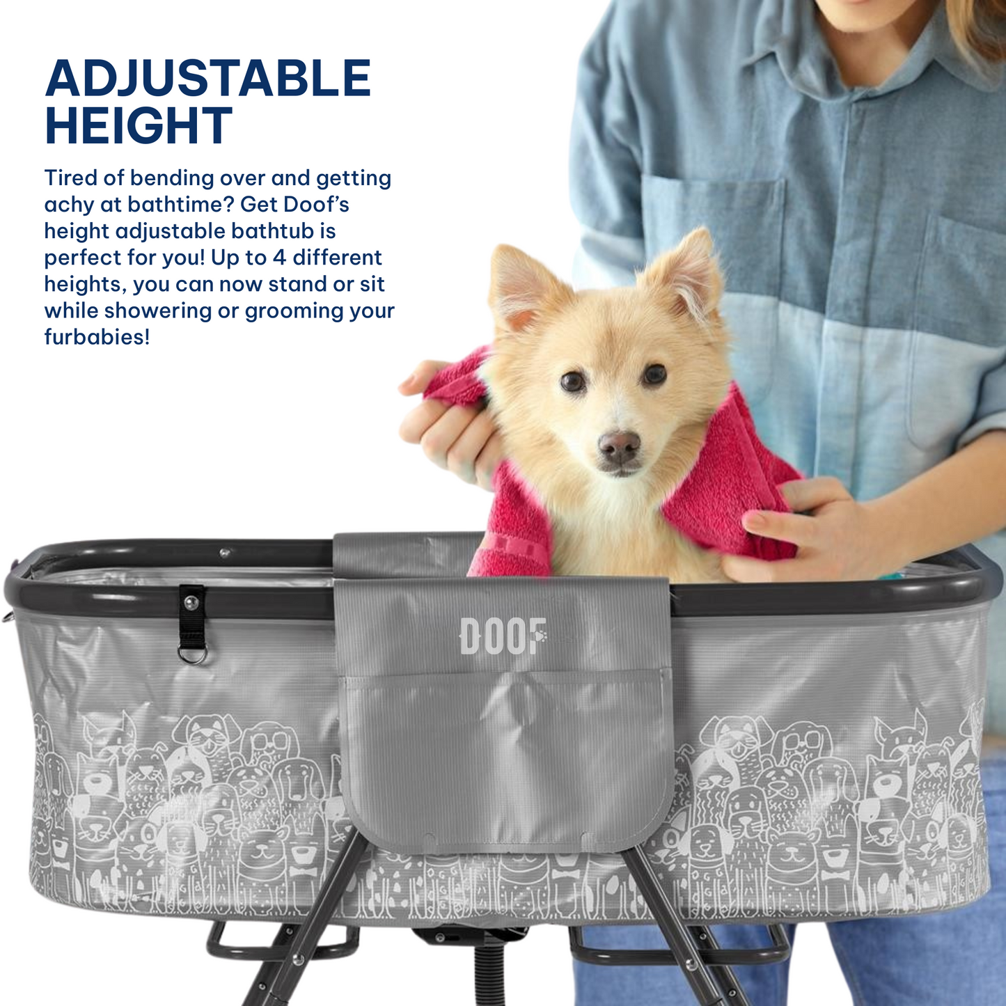 Foldable standing bathtub